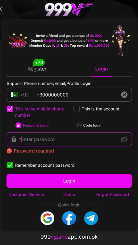 999v login app